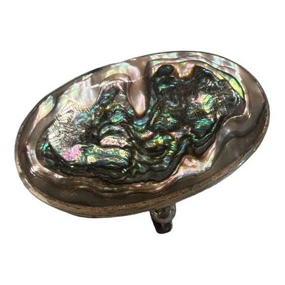 Mexico Silver & Abalone Pill Box - Picture 1 of 6